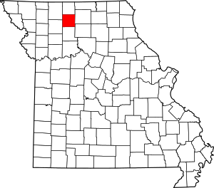 Map Of Missouri Highlighting Grundy County