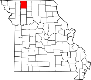 Map Of Missouri Highlighting Harrison County