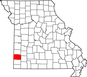 Map Of Missouri Highlighting Jasper County