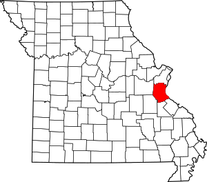 Map Of Missouri Highlighting Jefferson County