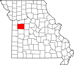 Map Of Missouri Highlighting Johnson County