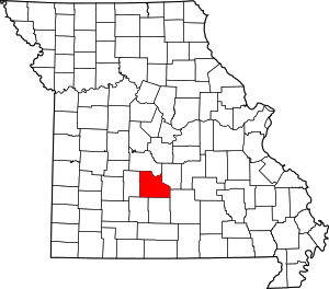 Map Of Missouri Highlighting Laclede County