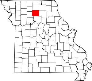 Map Of Missouri Highlighting Linn County