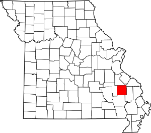 Map Of Missouri Highlighting Madison County