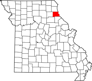 Map Of Missouri Highlighting Marion County