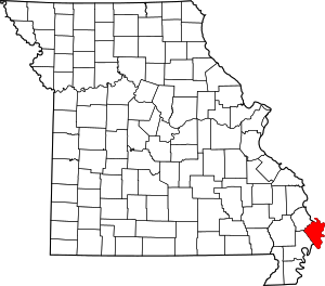 Map Of Missouri Highlighting Mississippi County