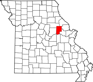 Map Of Missouri Highlighting Montgomery County