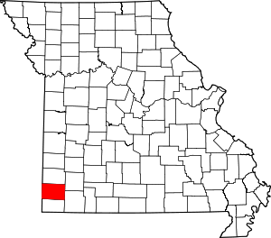 Map Of Missouri Highlighting Newton County