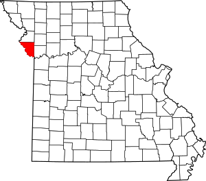 Map Of Missouri Highlighting Platte County