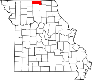 Map Of Missouri Highlighting Putnam County