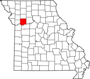 Map Of Missouri Highlighting Ray County