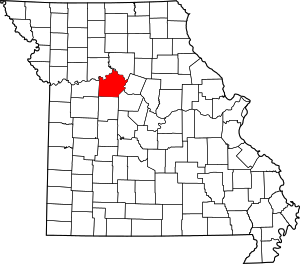 Map Of Missouri Highlighting Saline County