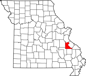 Map Of Missouri Highlighting Saint Francois County