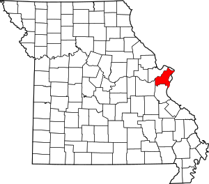 Map Of Missouri Highlighting Saint Louis County