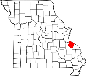 Map Of Missouri Highlighting Ste. Genevieve County