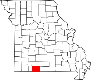 Map Of Missouri Highlighting Taney County