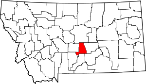 Map Of Montana Highlighting Golden Valley County