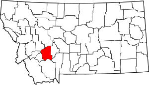 Map Of Montana Highlighting Jefferson County