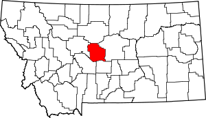 Map Of Montana Highlighting Judith Basin County