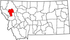 Map Of Montana Highlighting Lake County