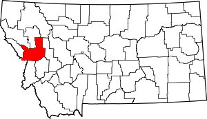 Map Of Montana Highlighting Missoula County