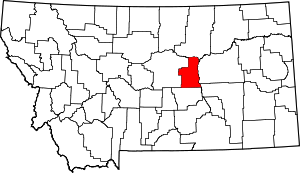 Map Of Montana Highlighting Petroleum County