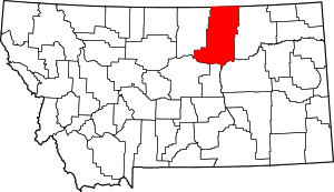 Map Of Montana Highlighting Phillips County