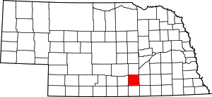 Map Of Nebraska Highlighting Adams County