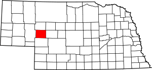 Map Of Nebraska Highlighting Arthur County