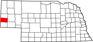 Map Of Nebraska Highlighting Banner County