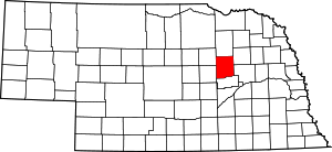 Map Of Nebraska Highlighting Boone County