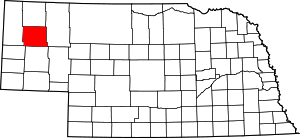 Map Of Nebraska Highlighting Box Butte County