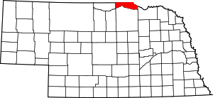 Map Of Nebraska Highlighting Boyd County