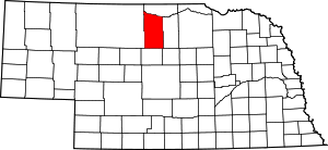 Map Of Nebraska Highlighting Brown County