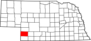 Map Of Nebraska Highlighting Chase County