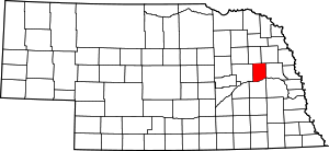 Map Of Nebraska Highlighting Colfax County