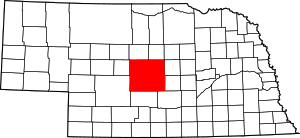 Map Of Nebraska Highlighting Custer County