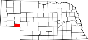 Map Of Nebraska Highlighting Deuel County