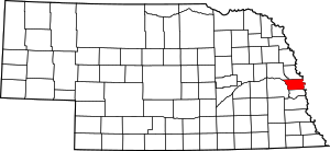 Map Of Nebraska Highlighting Douglas County