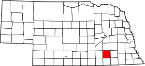 Map Of Nebraska Highlighting Fillmore County