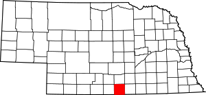 Map Of Nebraska Highlighting Franklin County