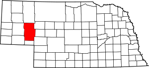 Map Of Nebraska Highlighting Garden County