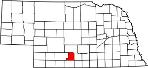 Map Of Nebraska Highlighting Gosper County