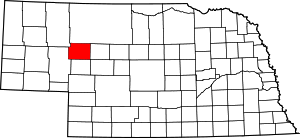 Map Of Nebraska Highlighting Grant County