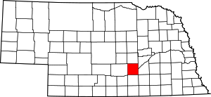 Map Of Nebraska Highlighting Hall County