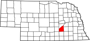 Map Of Nebraska Highlighting Hamilton County