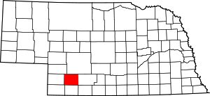 Map Of Nebraska Highlighting Hayes County