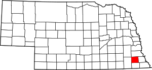 Map Of Nebraska Highlighting Johnson County