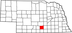 Map Of Nebraska Highlighting Kearney County