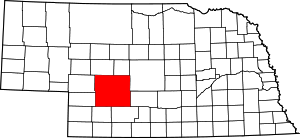 Map Of Nebraska Highlighting Lincoln County